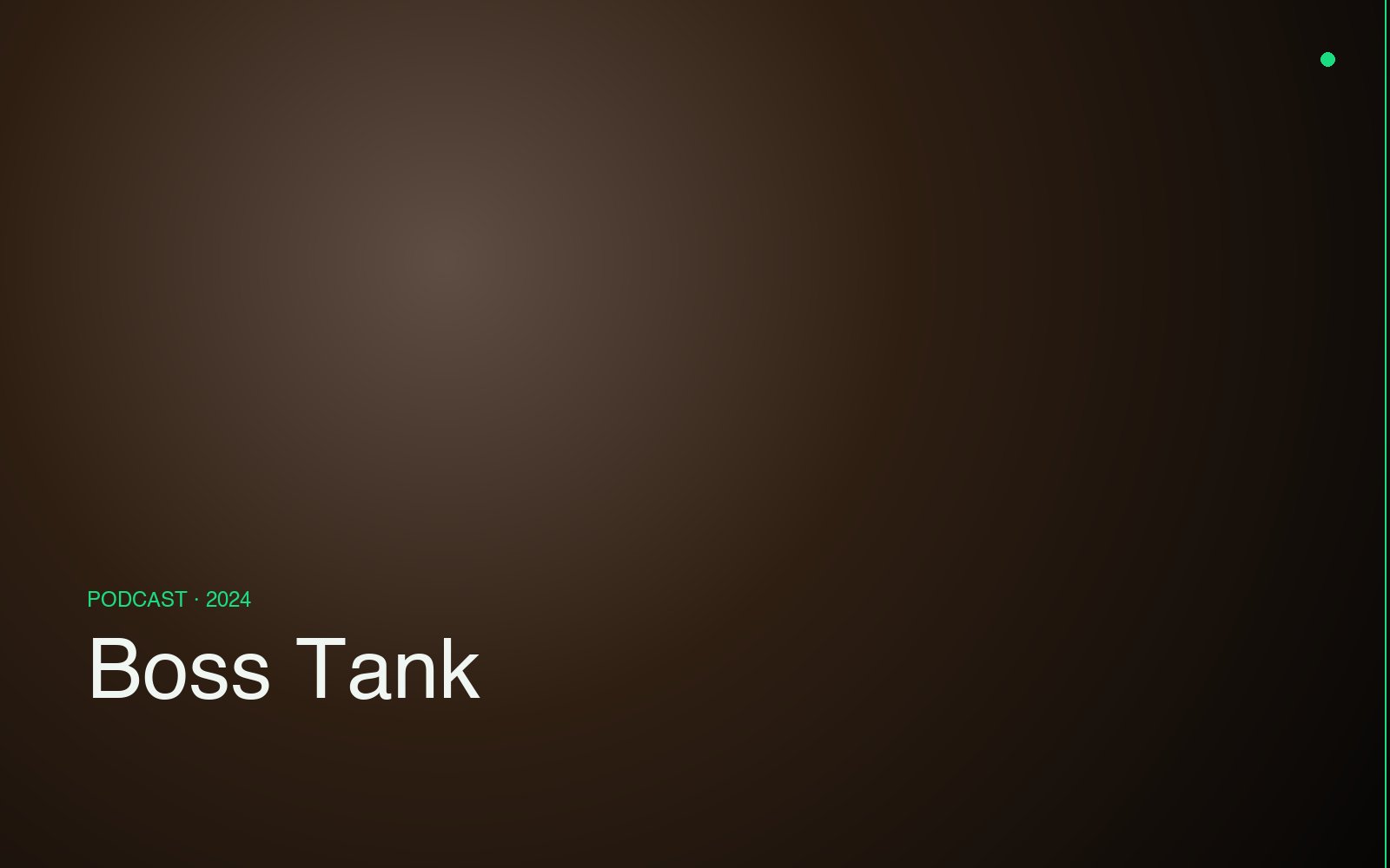 Set de grabación del podcast Boss Tank